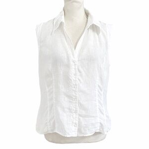 White Sleeveless Blouse